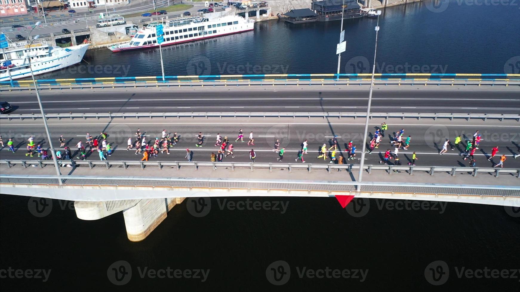 Nova Poshta Kyiv Half Marathon. Aerial view. photo