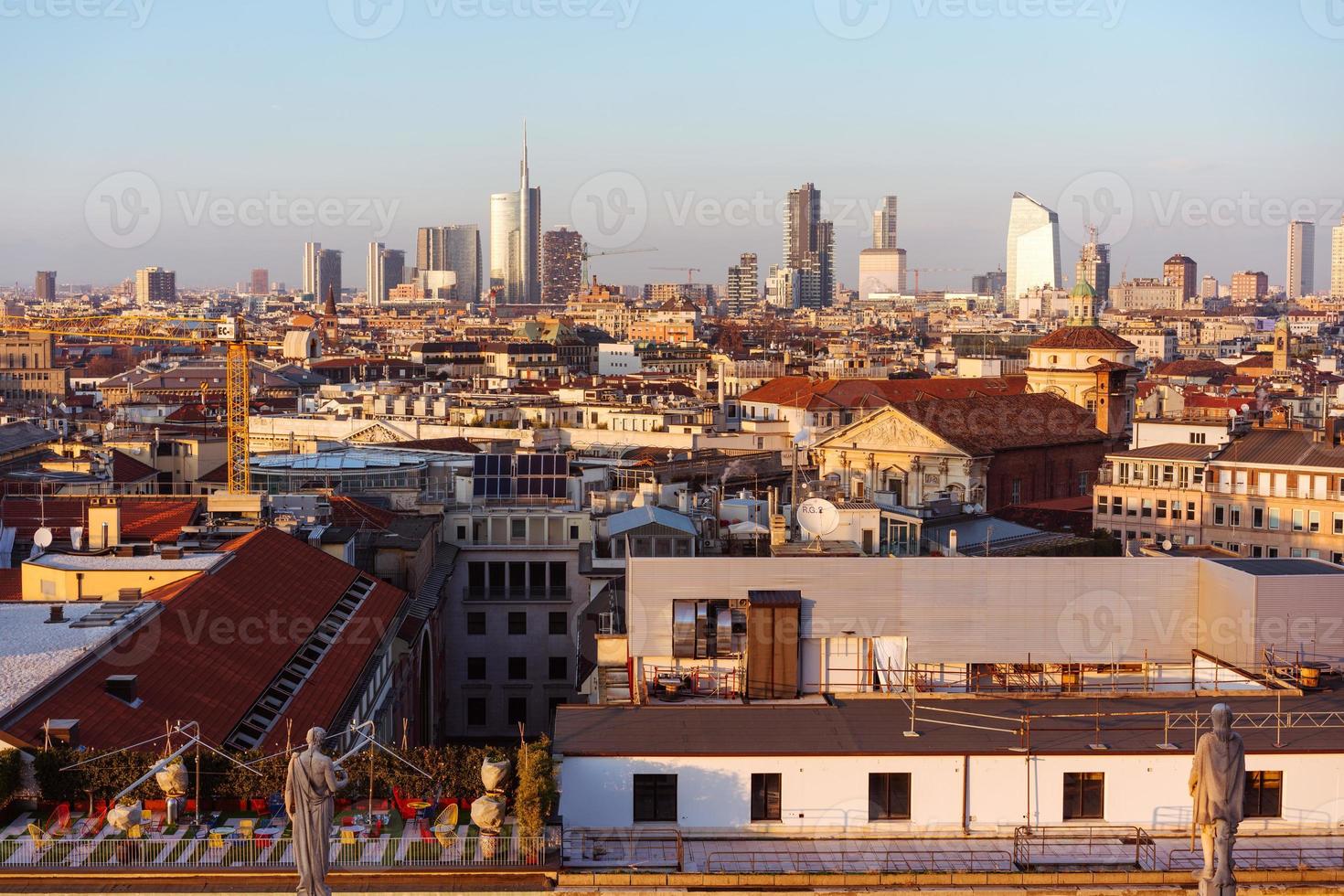 aerial photography of the old city photo