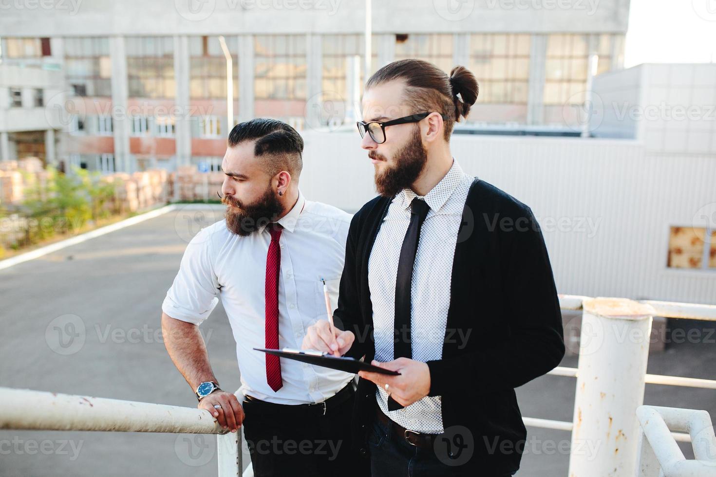 Two businessman at work photo