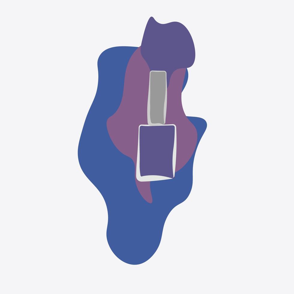 Nail polish, manicure. Graphics for advertising, logo. vector