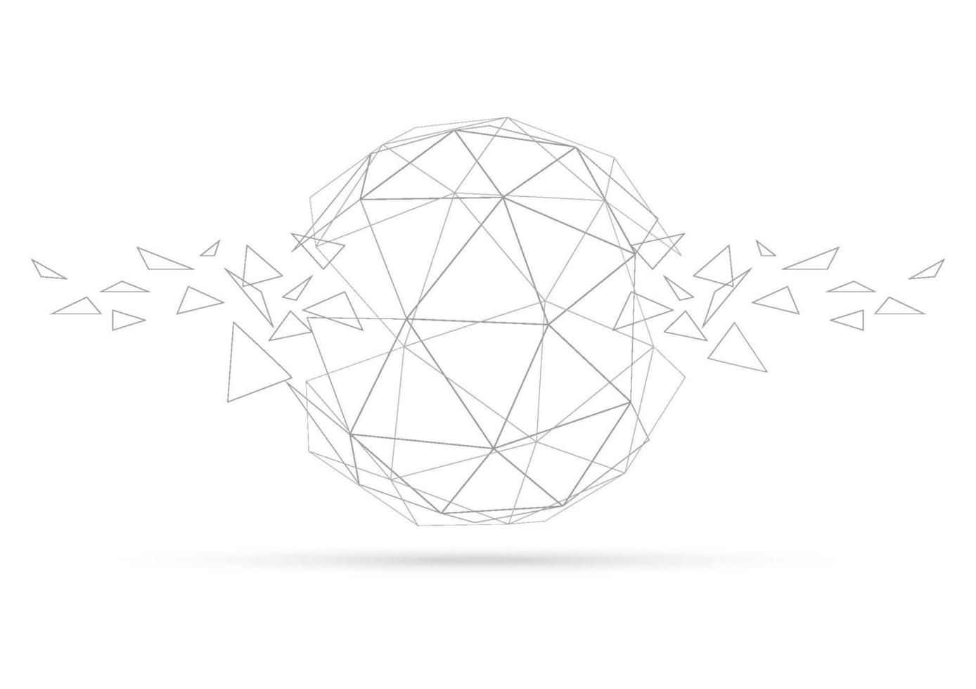 Concept of world science technology, graphic polygon with futuristic element vector illustration