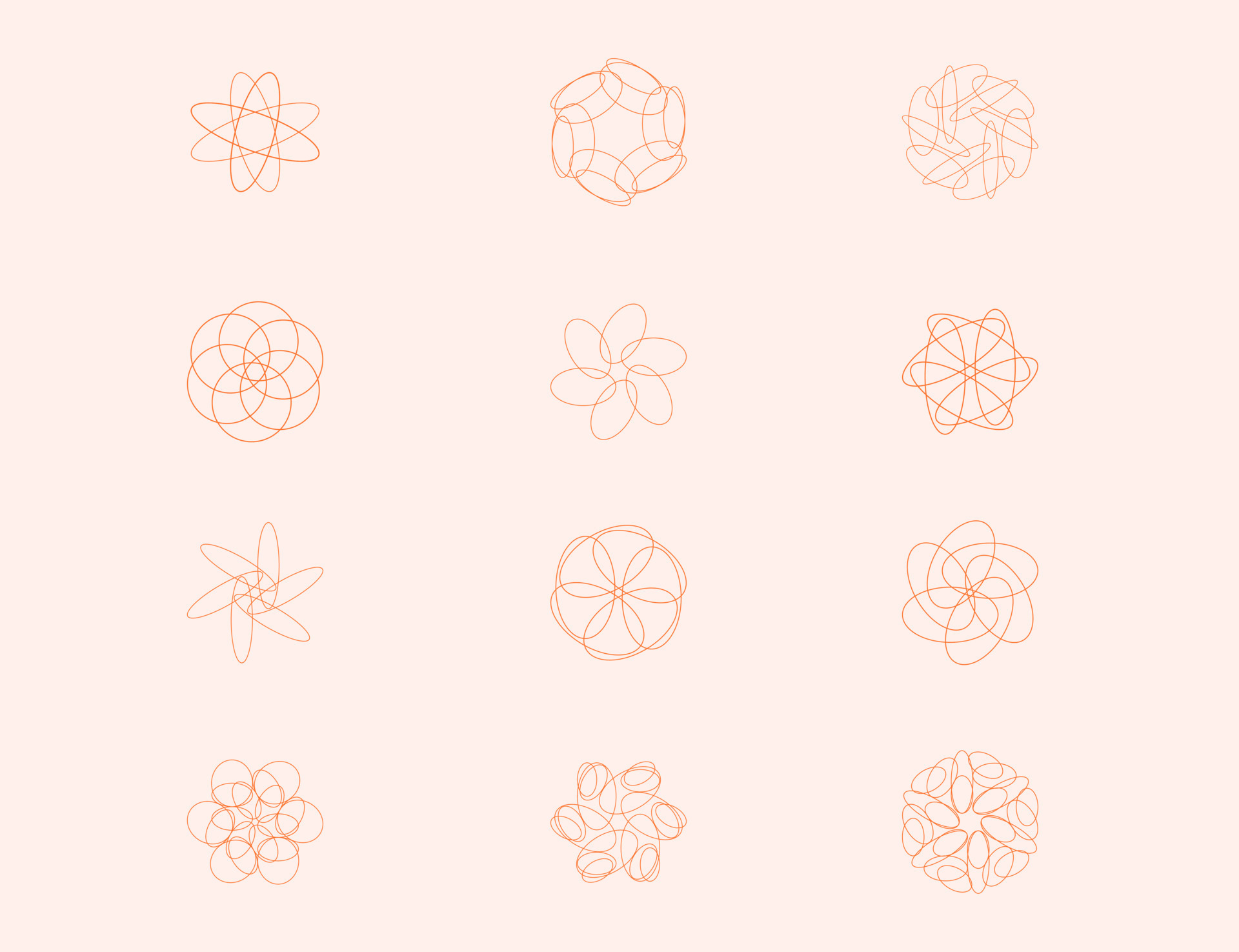 Circular Oval Line Design Vector Set 11532703 Vector Art at Vecteezy