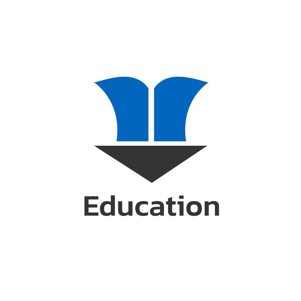 simple and modern education logo template vector