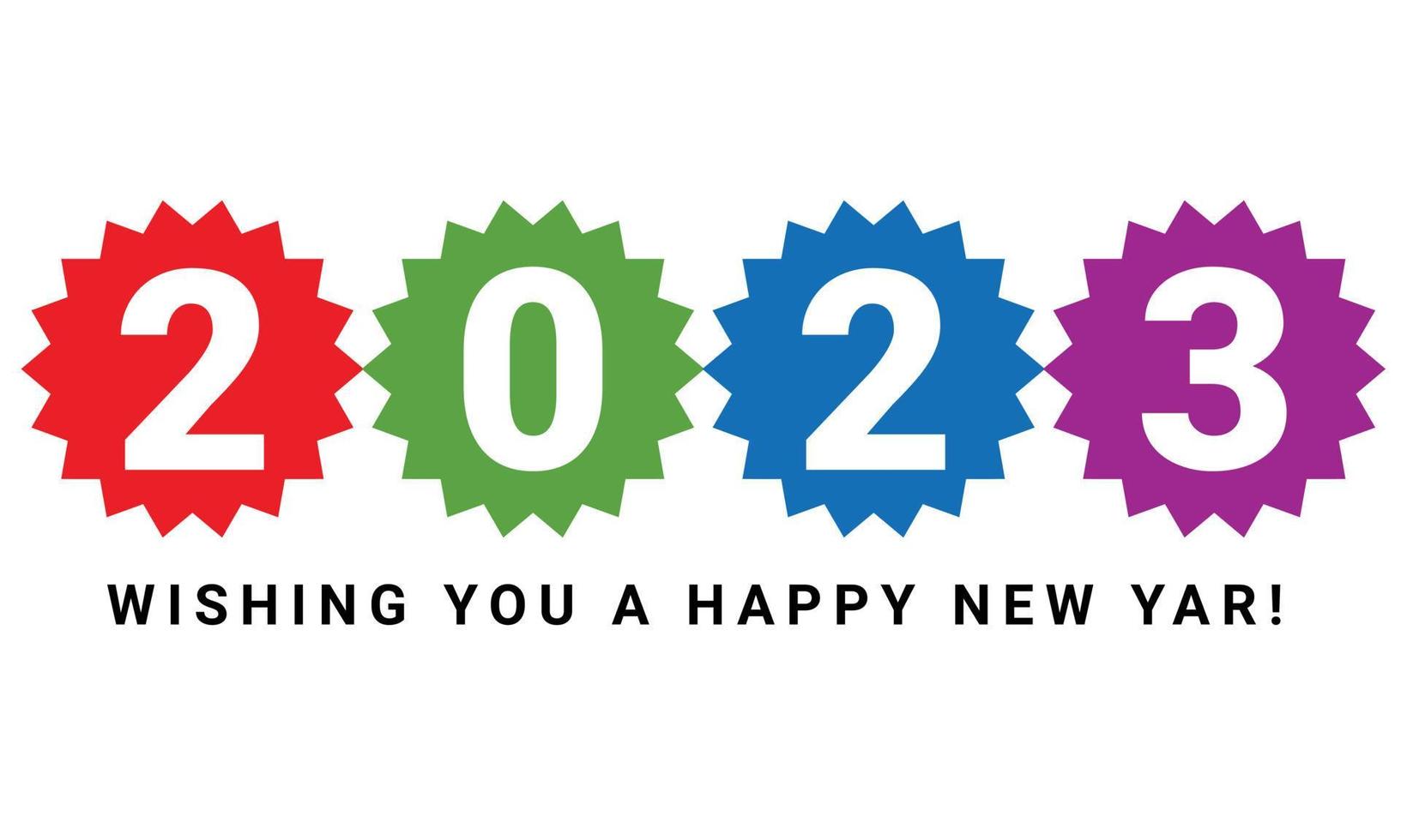 Happy new year 2023 design vector