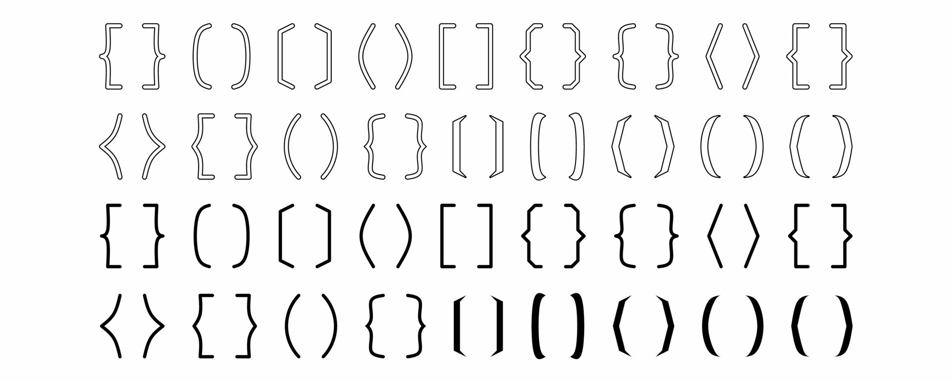 Bracket set vector collection isolated on white background.bracket sign vector 11532954 Vector