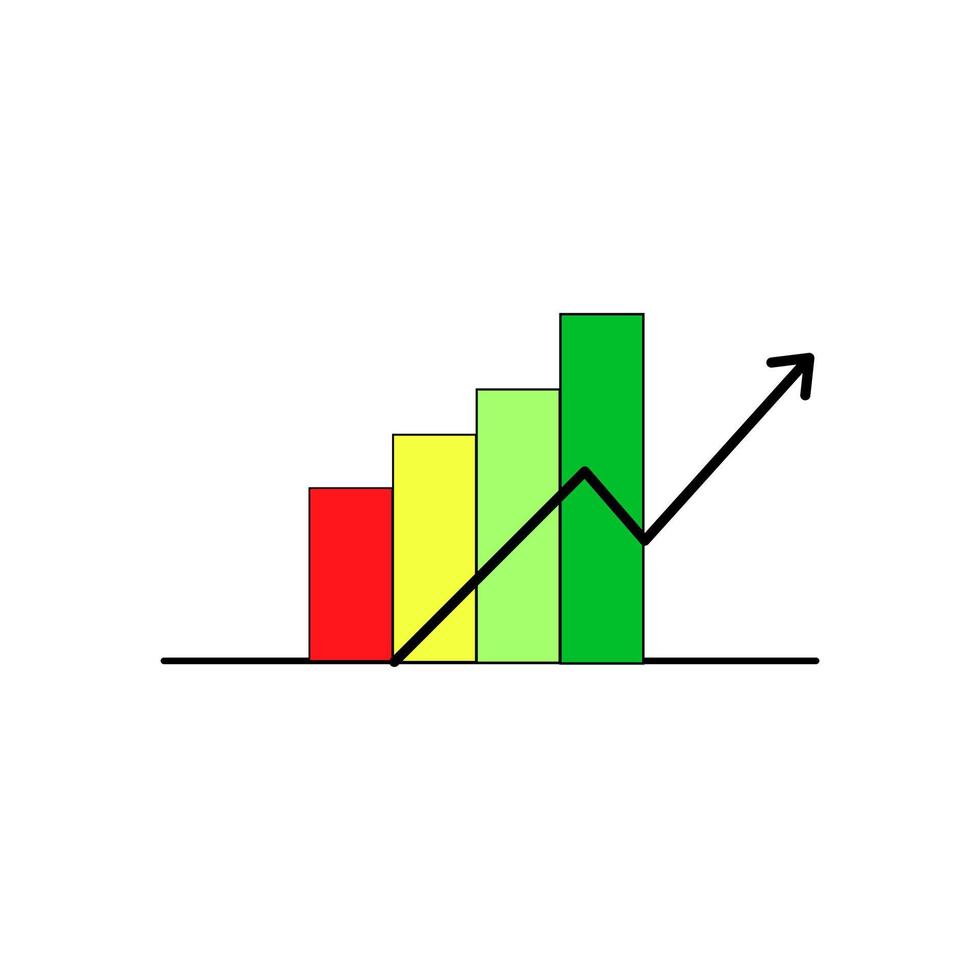 Business data chart and growth financial chart report information on futuristic financial glass screen display background with stock market economy infographic template. vector