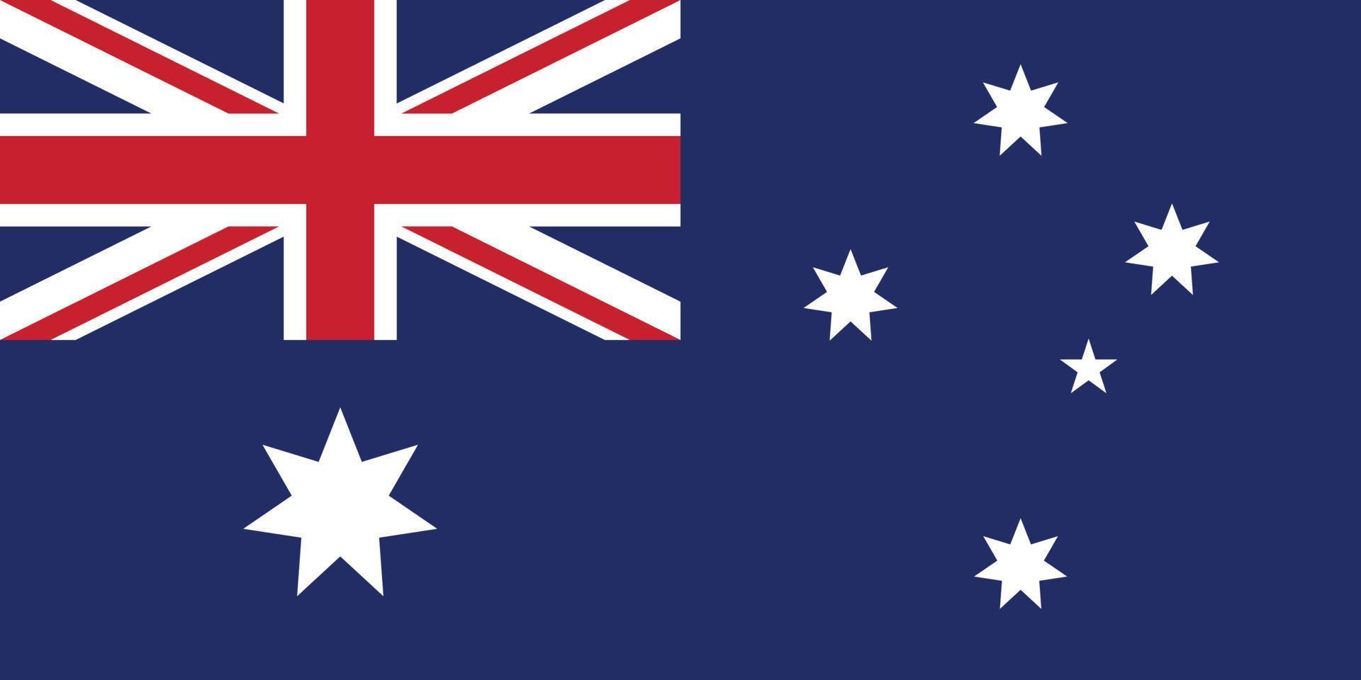 The national flag of Australia with correct proportion and official color vector