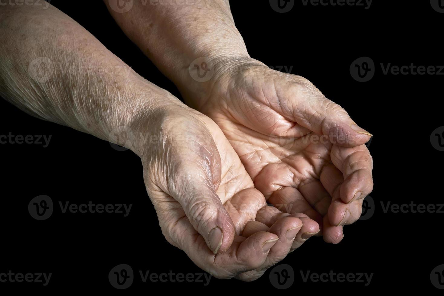 Beautiful grandmother hands photo