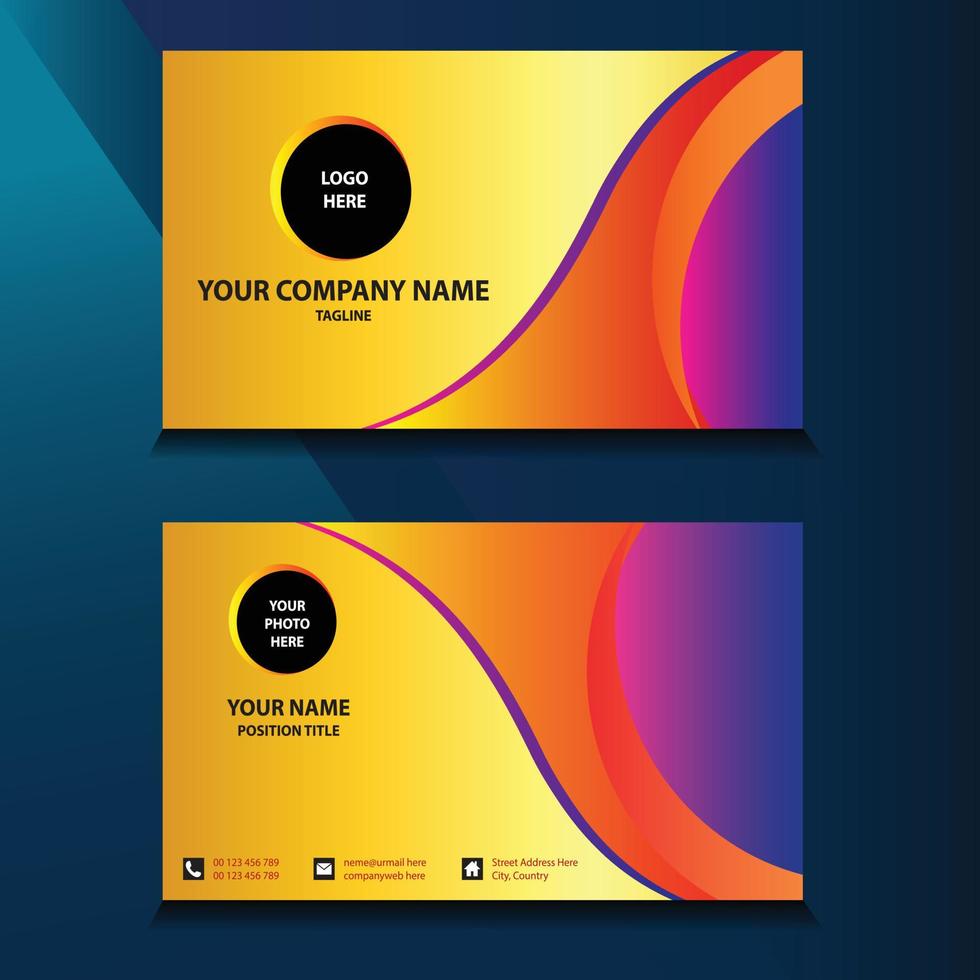 Creative Business Card Template Free Vector