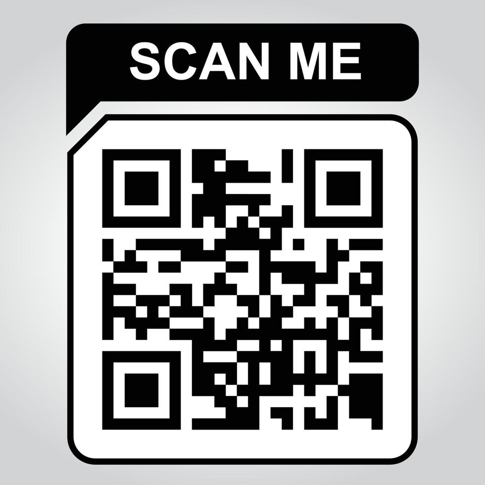 QR Scan Me Vector Design