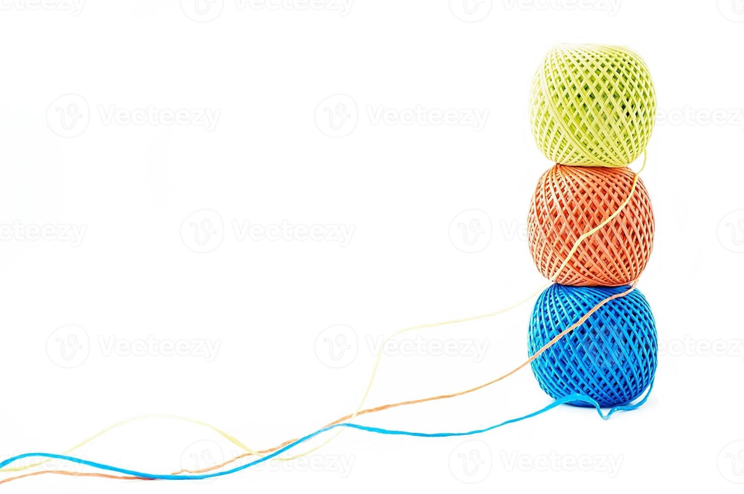 Three balls of rope photo