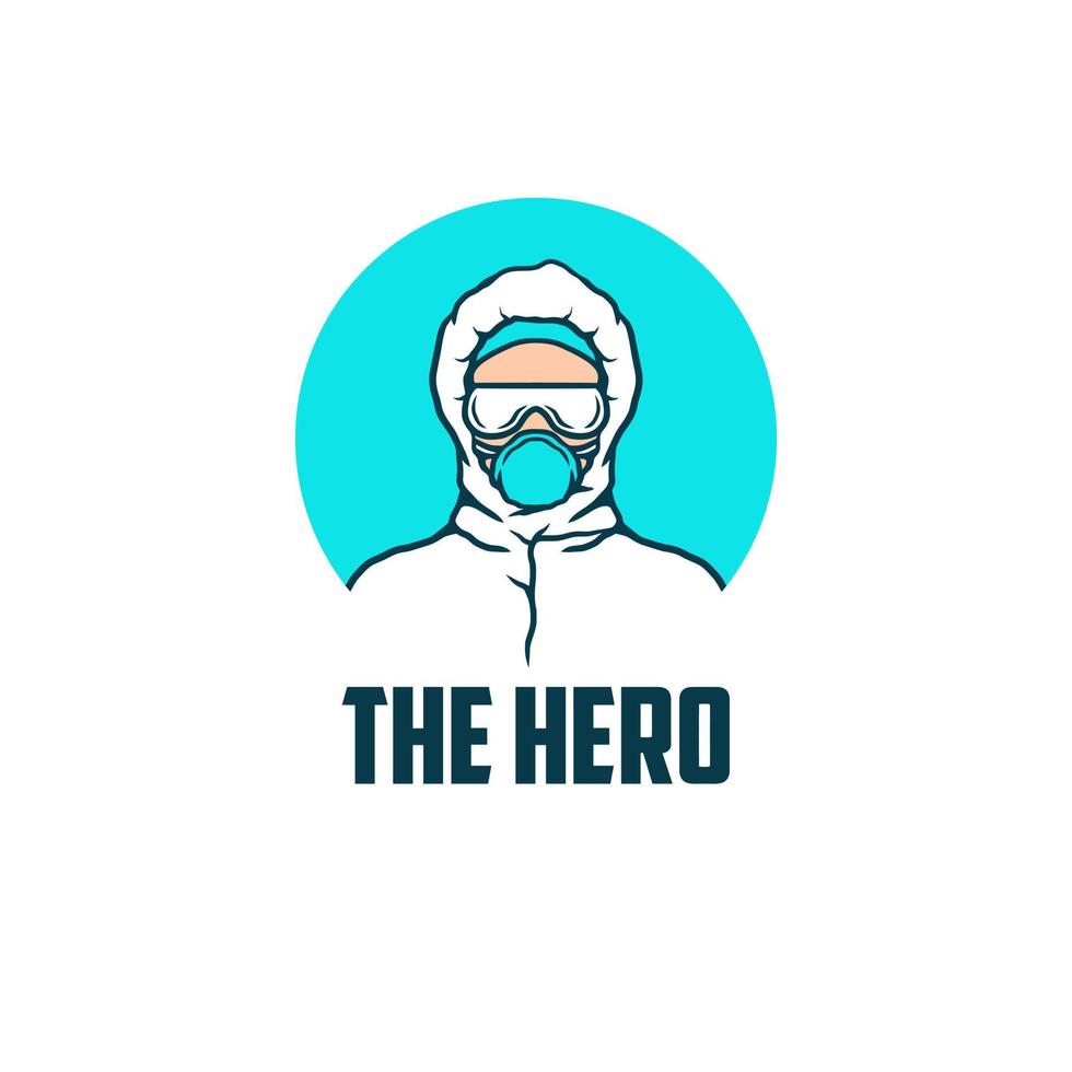 The hero, nurses fighting coronavirus, vector illustration