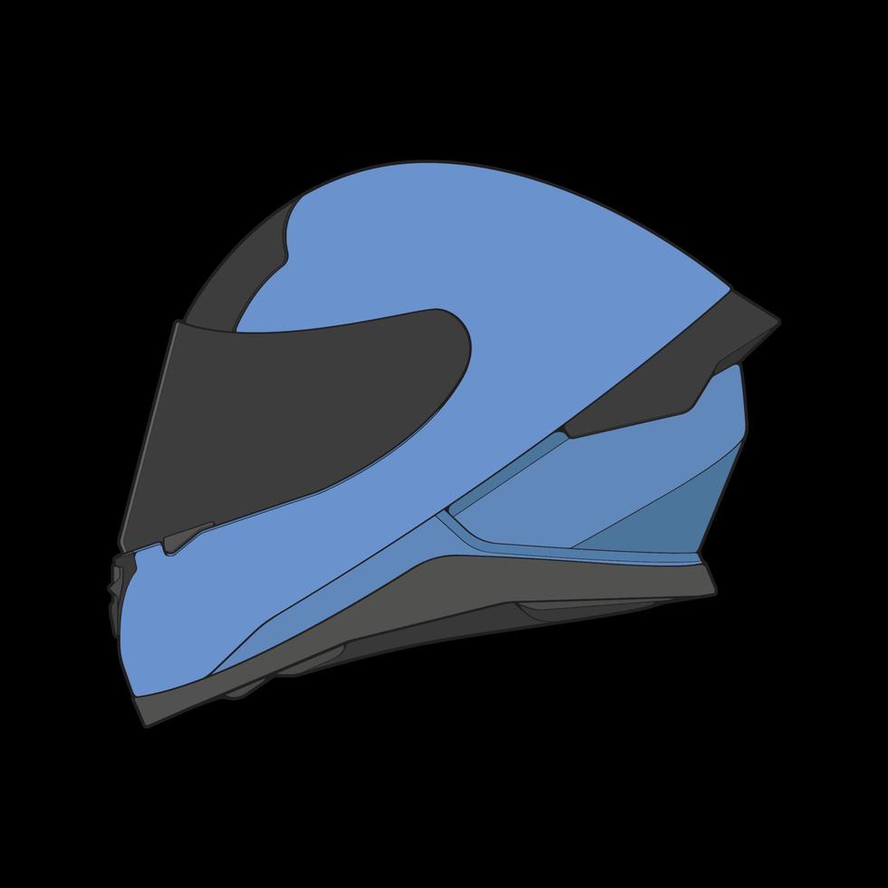 casco de color de bloque ilustración vectorial de cara completa, concepto de casco, vector de casco, arte vectorial