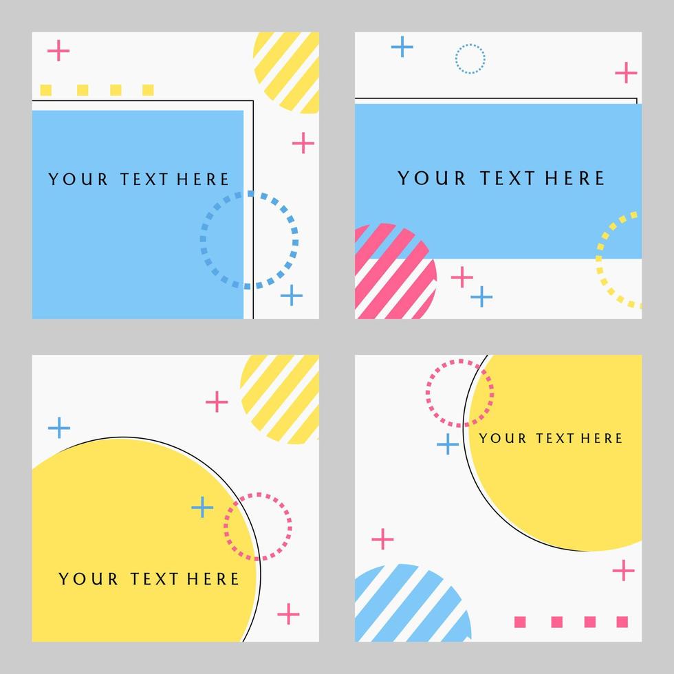 modern abstract square template with geometric style. desain for social media posts, mobile apps, banners, web or internet ads. vector