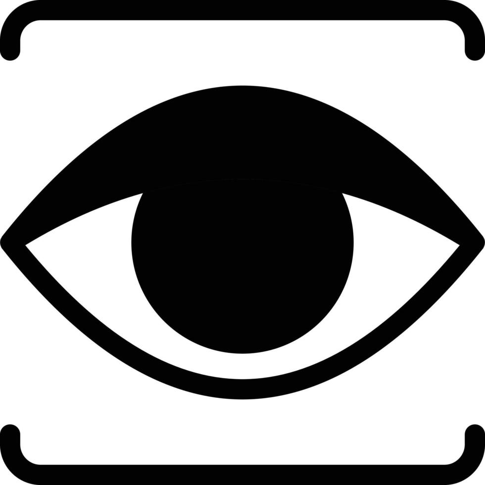 ilustración de vector de ojo en un fondo. símbolos de calidad premium. iconos vectoriales para concepto y diseño gráfico.