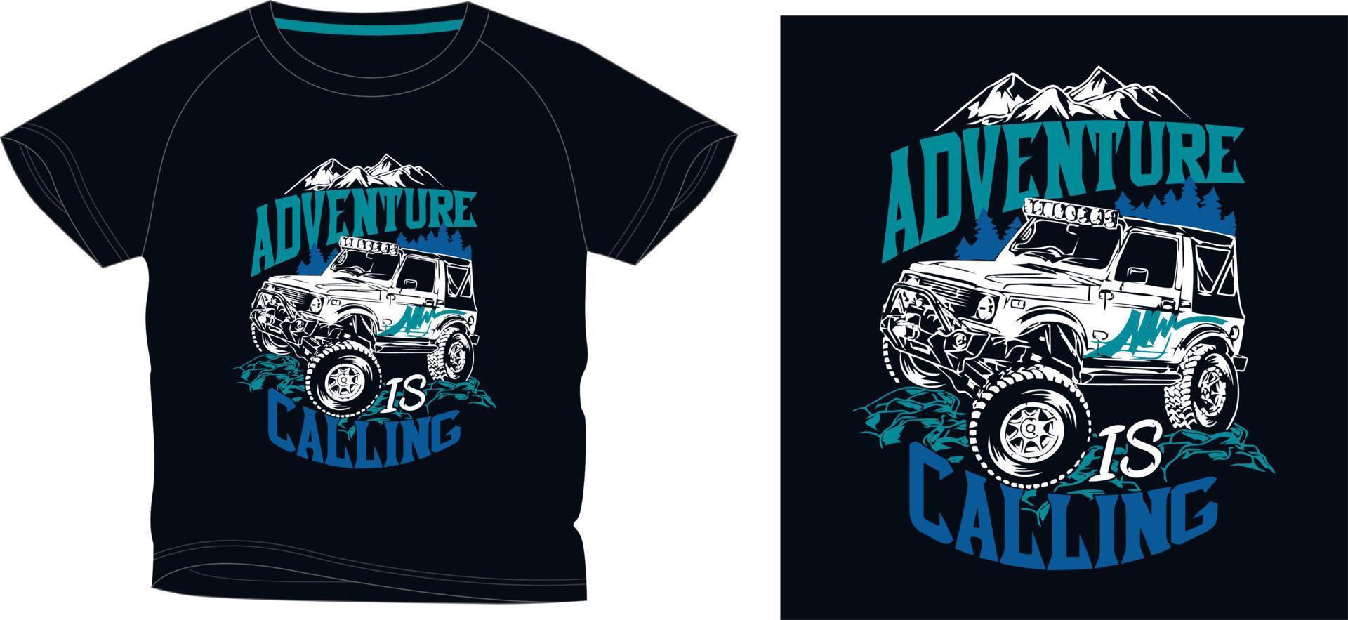 Adventure is calling graphic design vector illustration