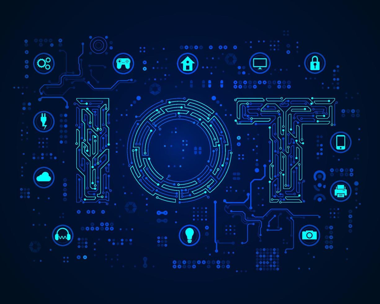 electronic iot concept vector