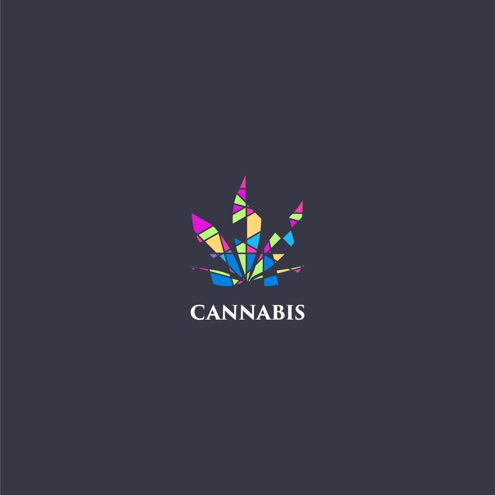 diseño de logotipo de cannabis, logotipo moderno de cannabis vector