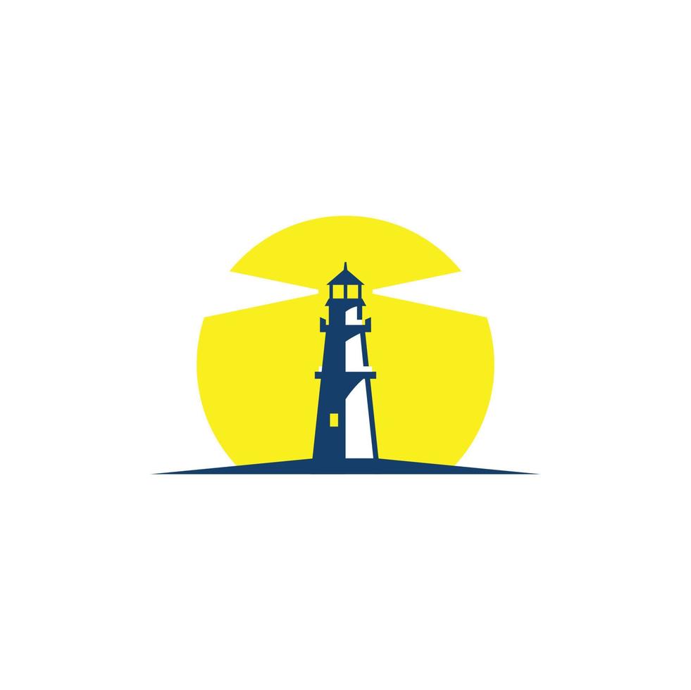 Light house logo concept design vector