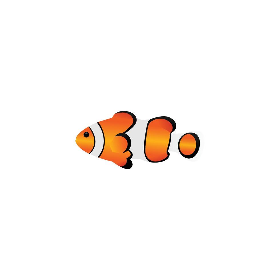 Ocellaris clownfish vector design, simple fish vector