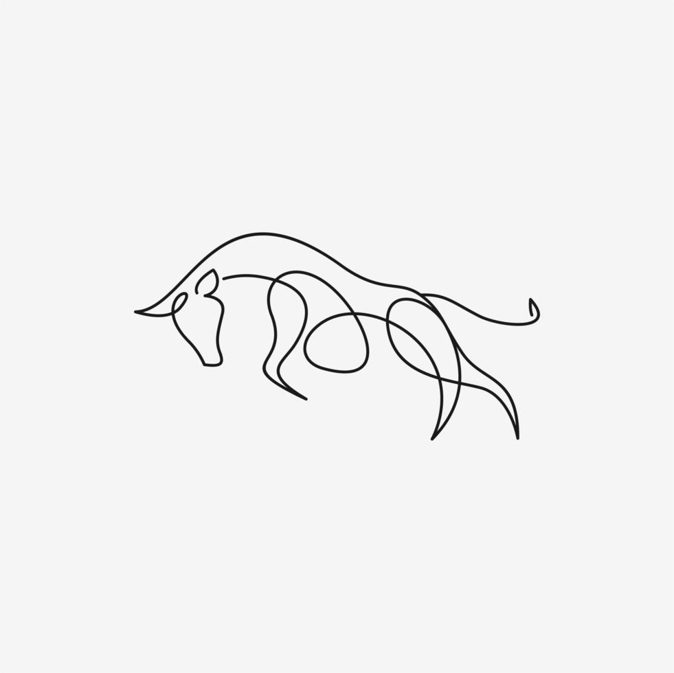 Bull simple vector line art