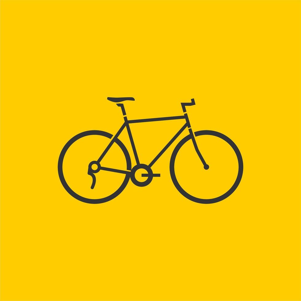 City bike simple vector silhouette