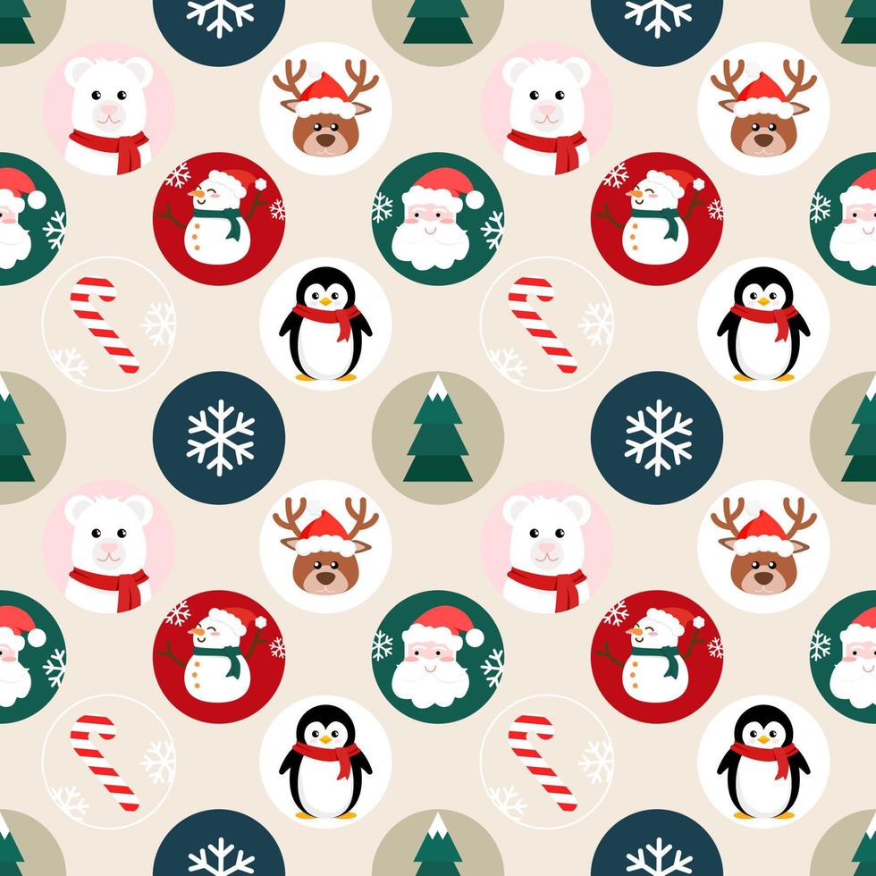 Seamless pattern of Christmas decoration vector