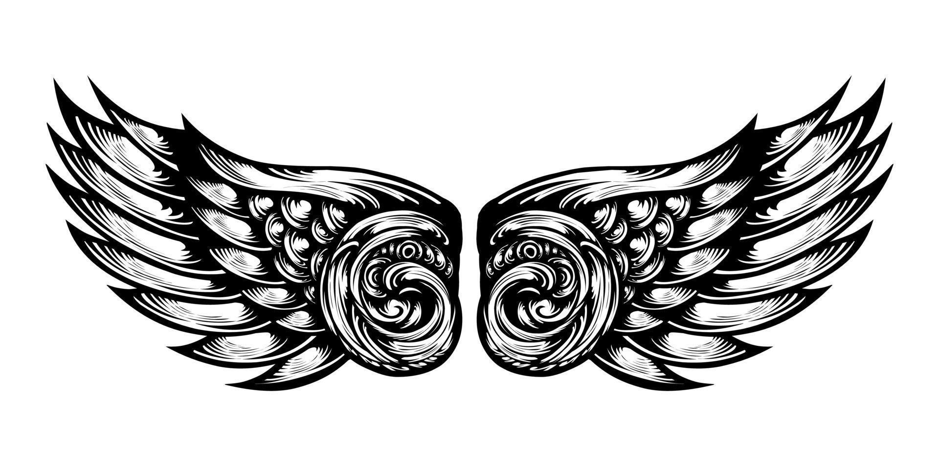 Logo angel wing tattoo design vector 11536059 Vector Art at Vecteezy Logo angel wing tattoo design vector 11536059 Vector Art at Vecteezy