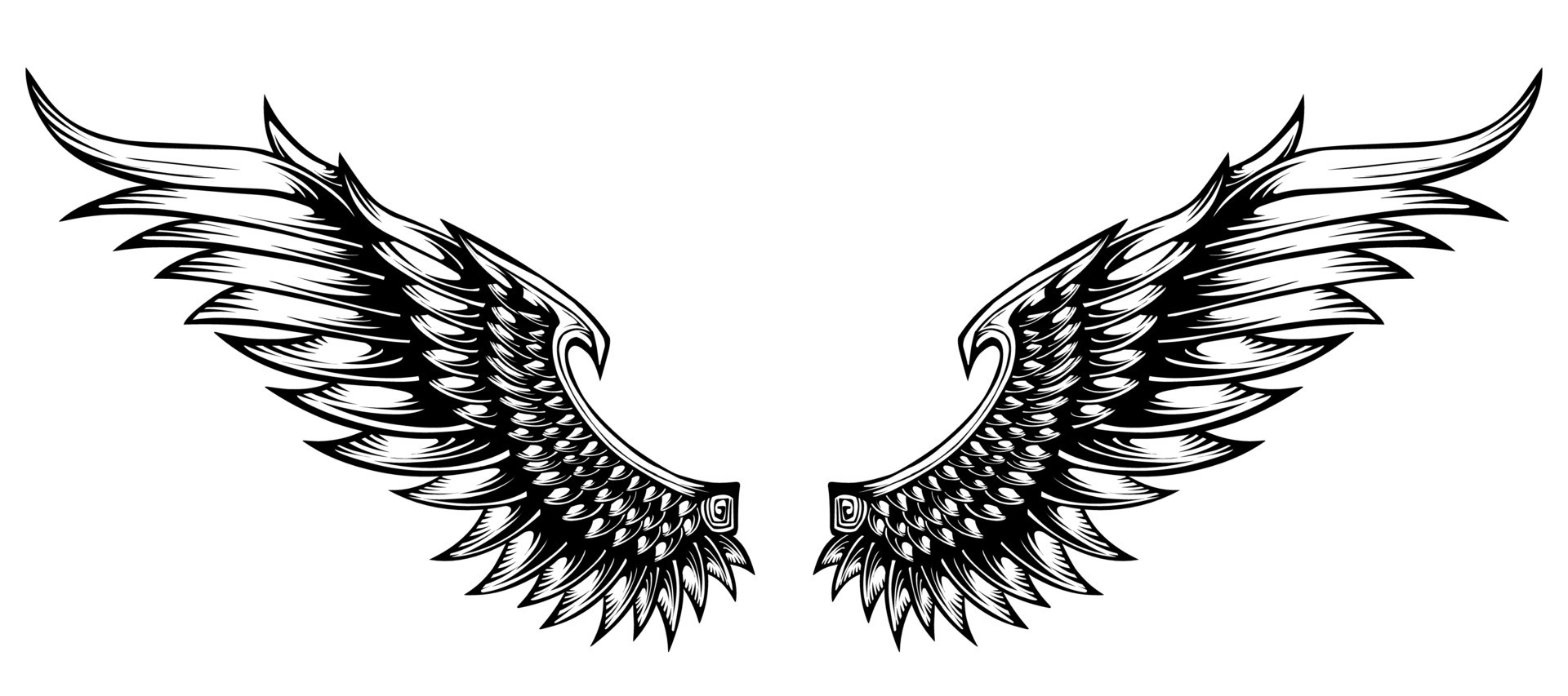 Logo angel wing tattoo design vector 11536065 Vector Art at Vecteezy Logo angel wing tattoo design vector 11536065 Vector Art at Vecteezy