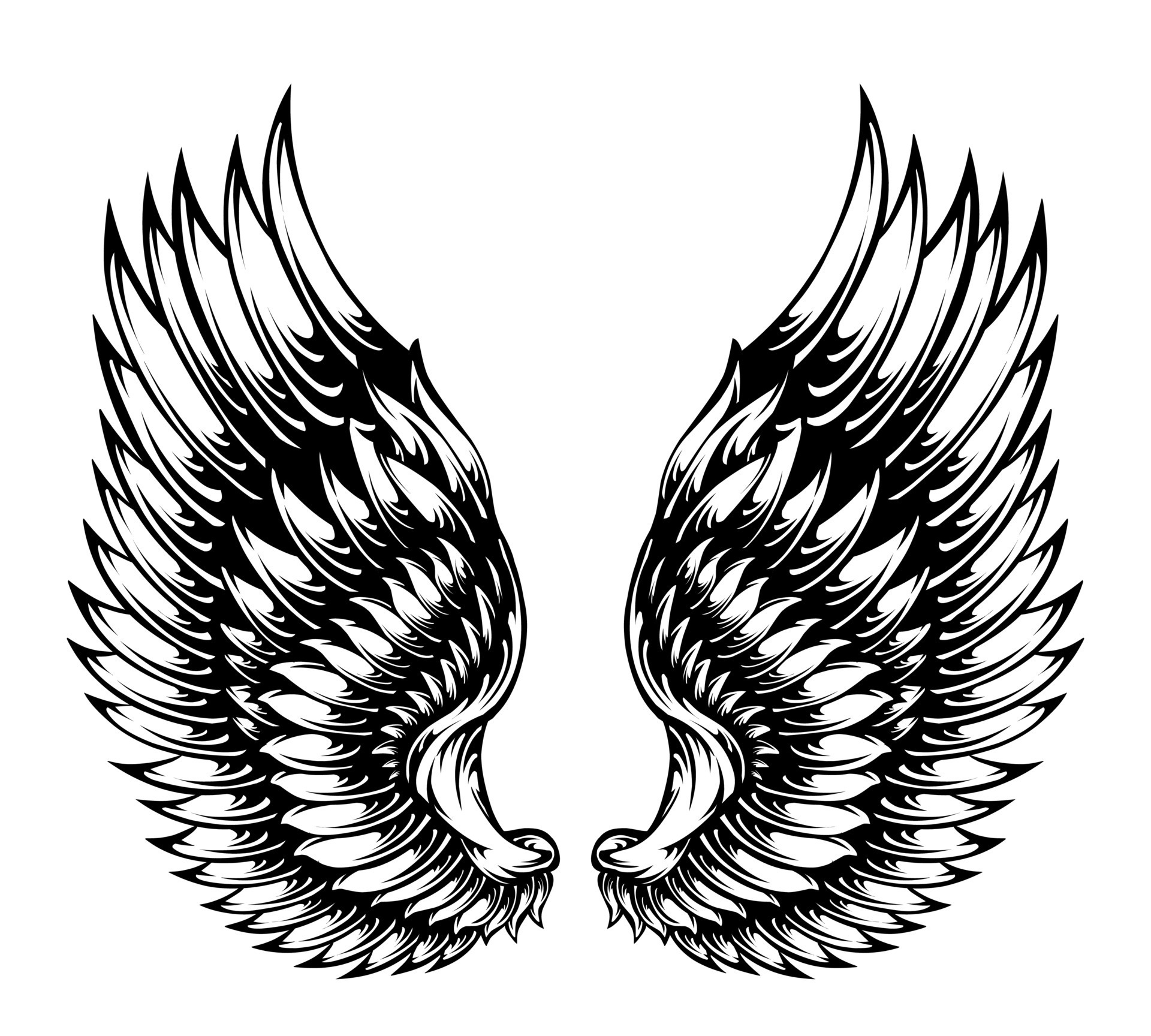 Logo angel wing tattoo design vector 11536068 Vector Art at Vecteezy Logo angel wing tattoo design vector 11536068 Vector Art at Vecteezy