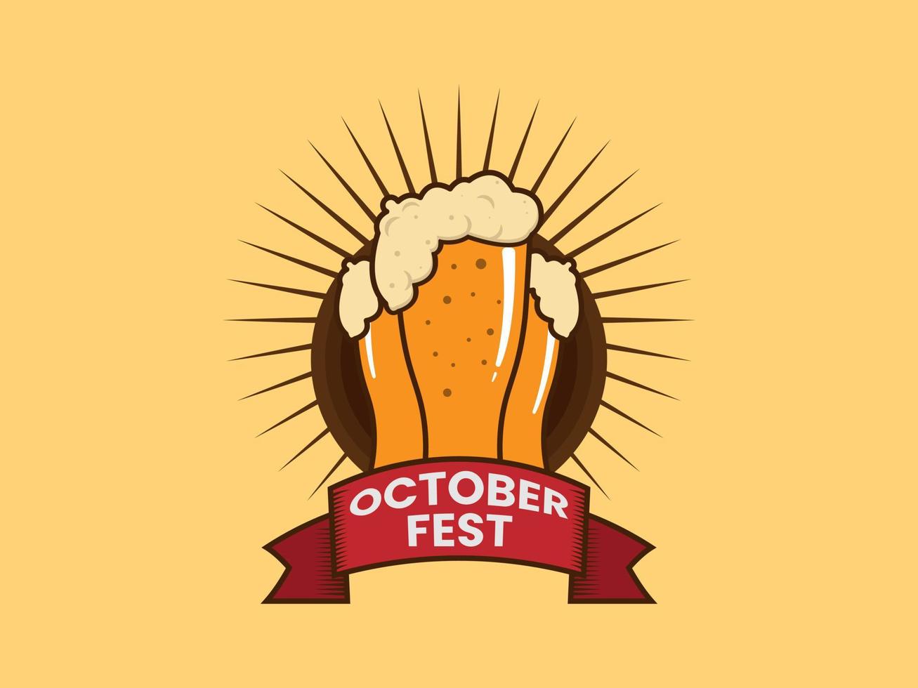 World beer celebration day october festival design vector