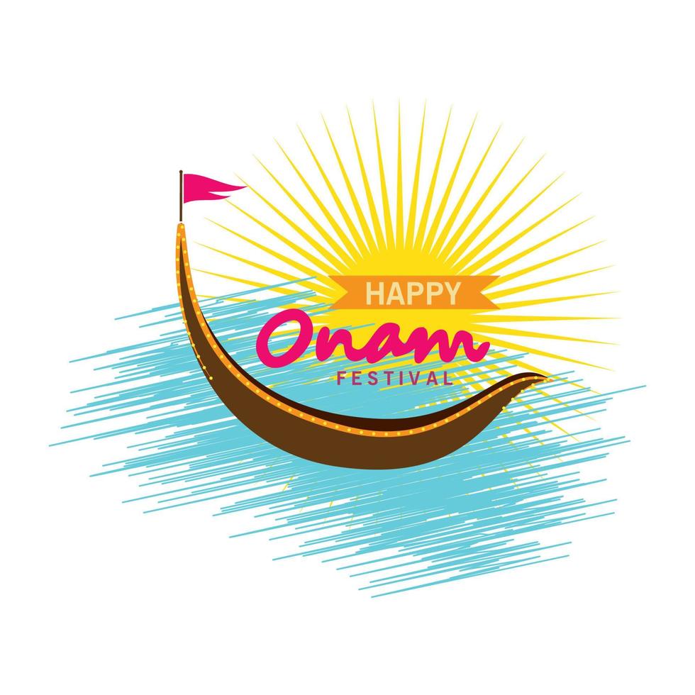 Happy Onam design illustration vector
