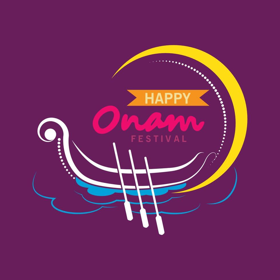 ilustración de diseño feliz onam vector