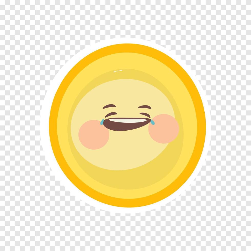 Cute funny emoji vector