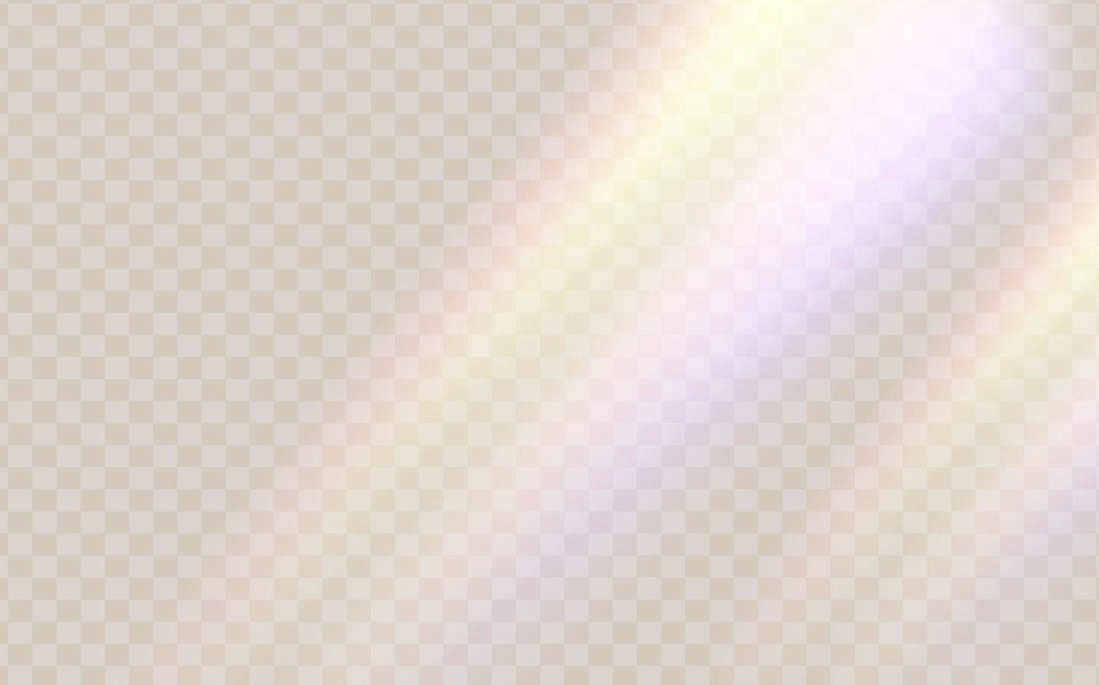 Rainbow highlights on a black background.Glare or reflection from water and glass.Glittering  particles for social media backgrounds, product presentations, photo shots. vector