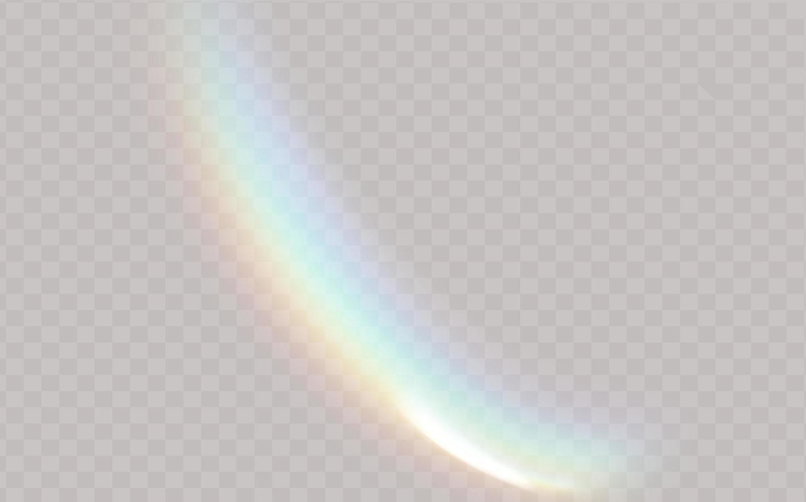 reflejos del arco iris sobre un fondo negro.deslumbramiento o reflejo del agua y el vidrio.partículas brillantes para fondos de medios sociales, presentaciones de productos, tomas de fotos. vector