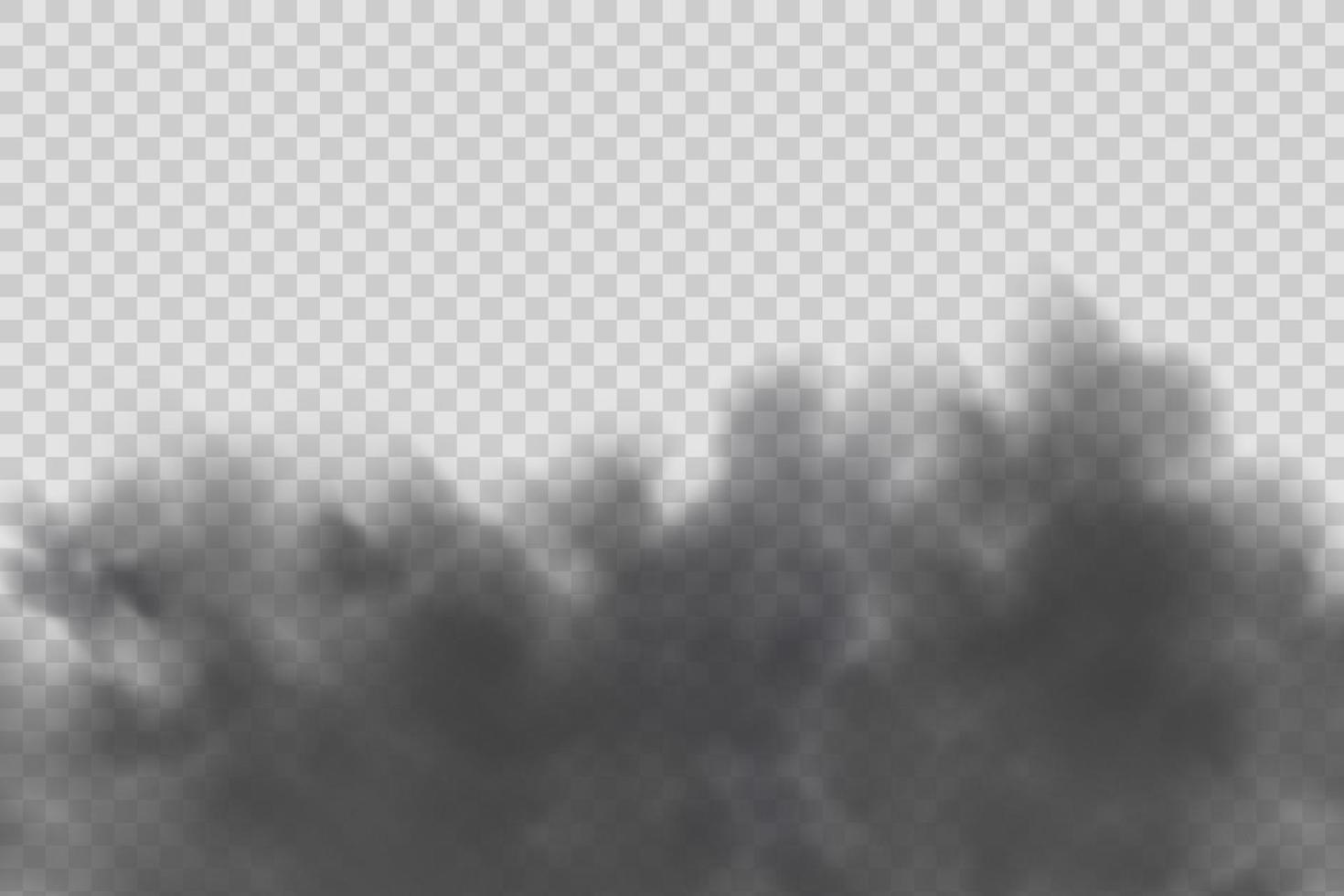 Black dust,clouds and fog. vector