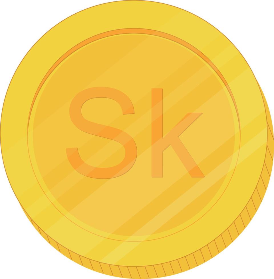 Slovakia hand drawn flag, Slovak koruna hand drawn vector