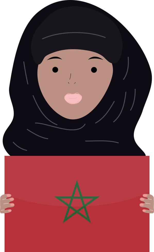 Moroccan hand drawn flag, Moroccan dirham  hand drawn vector