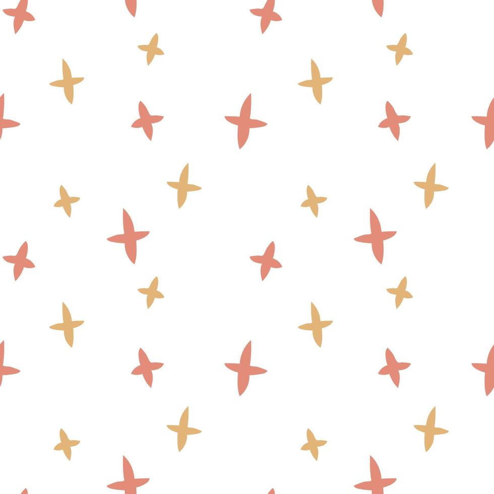 Stars boho seamless pattern vector illustration in muted colors