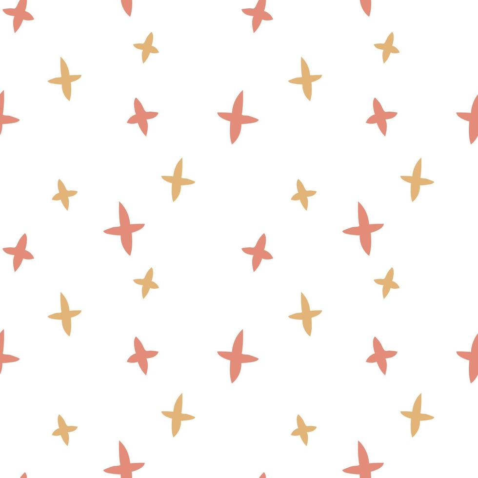 Stars boho seamless pattern vector illustration in muted colors