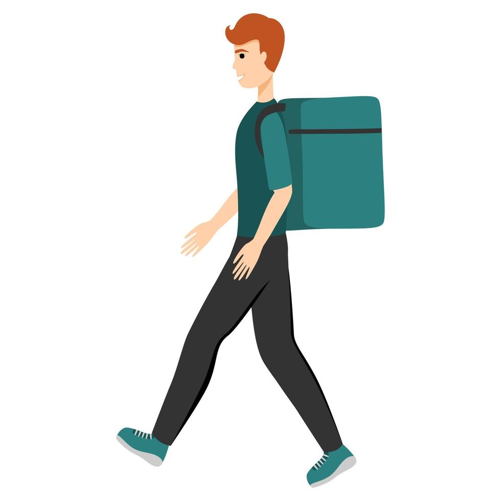 Fast delivery service concept flat vector illustration