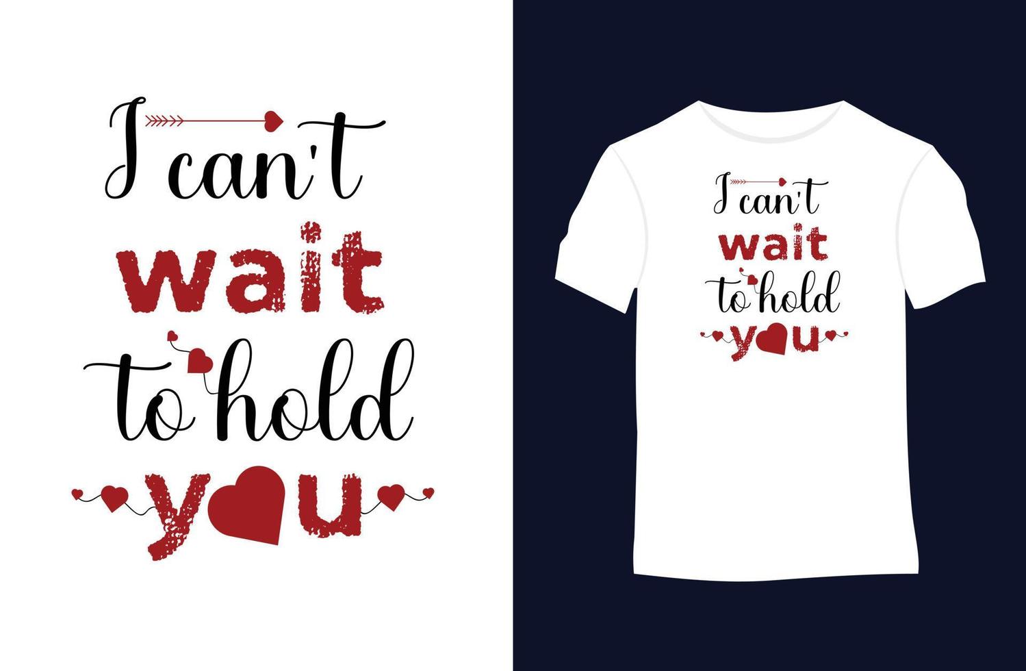 Valentine vector t-shirt design with silhouettes, typography, print, vector illustration
