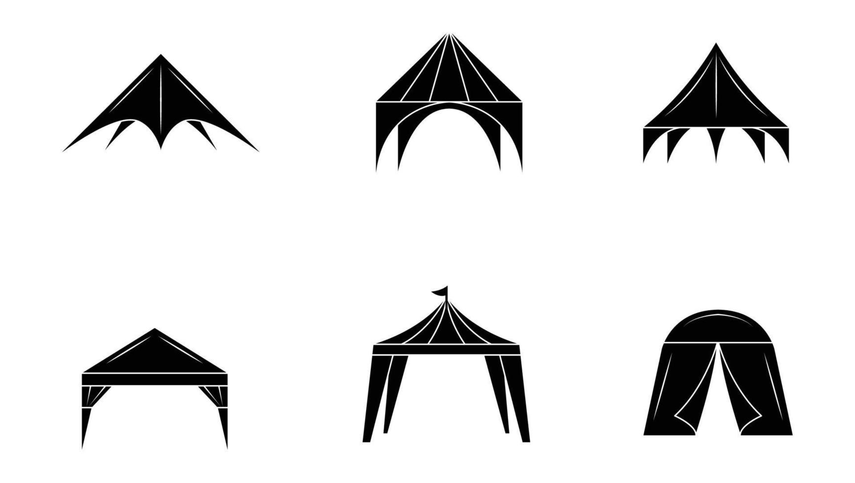 set of tents marquee free vector