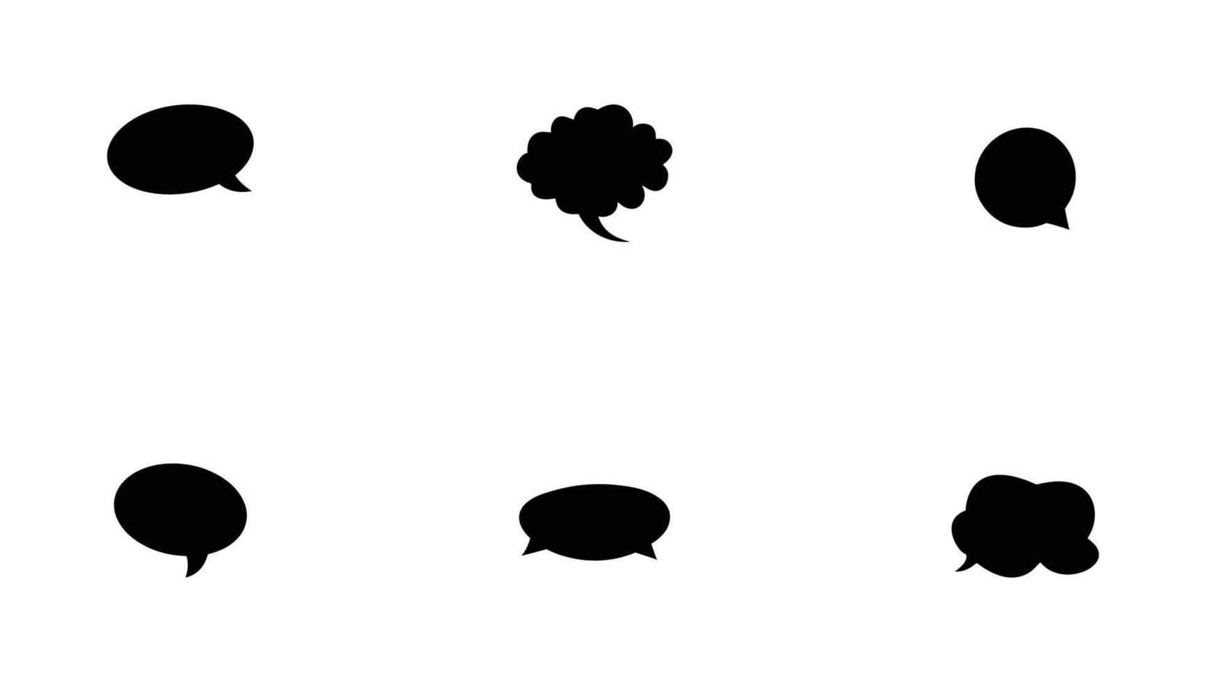 Chat Speech Bubble Communication collection set Free Vector