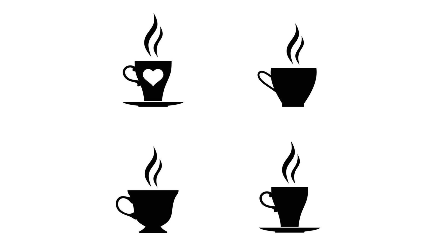 Collection of different forms of cups Free Vector