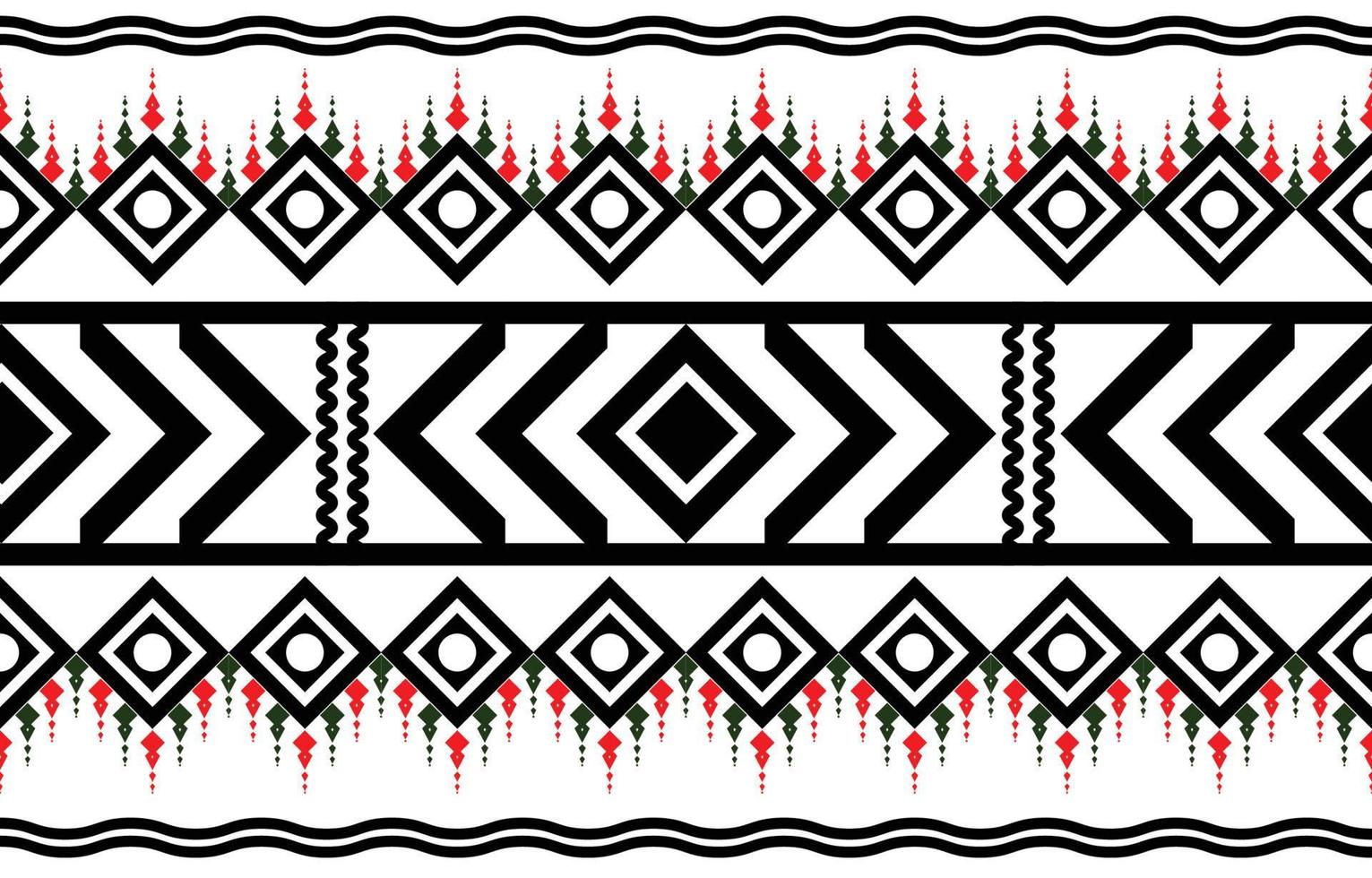 diseño tradicional geométrico étnico oriental ikat de patrones sin fisuras para fondo, alfombra, papel pintado, ropa, envoltura, batik, tela, ilustración vectorial. estilo de bordado vector