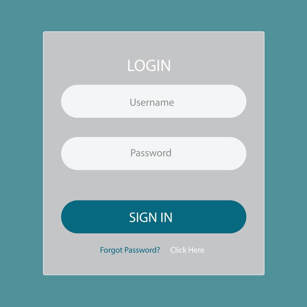 login page, sign in vector illustration on transparent background.eps