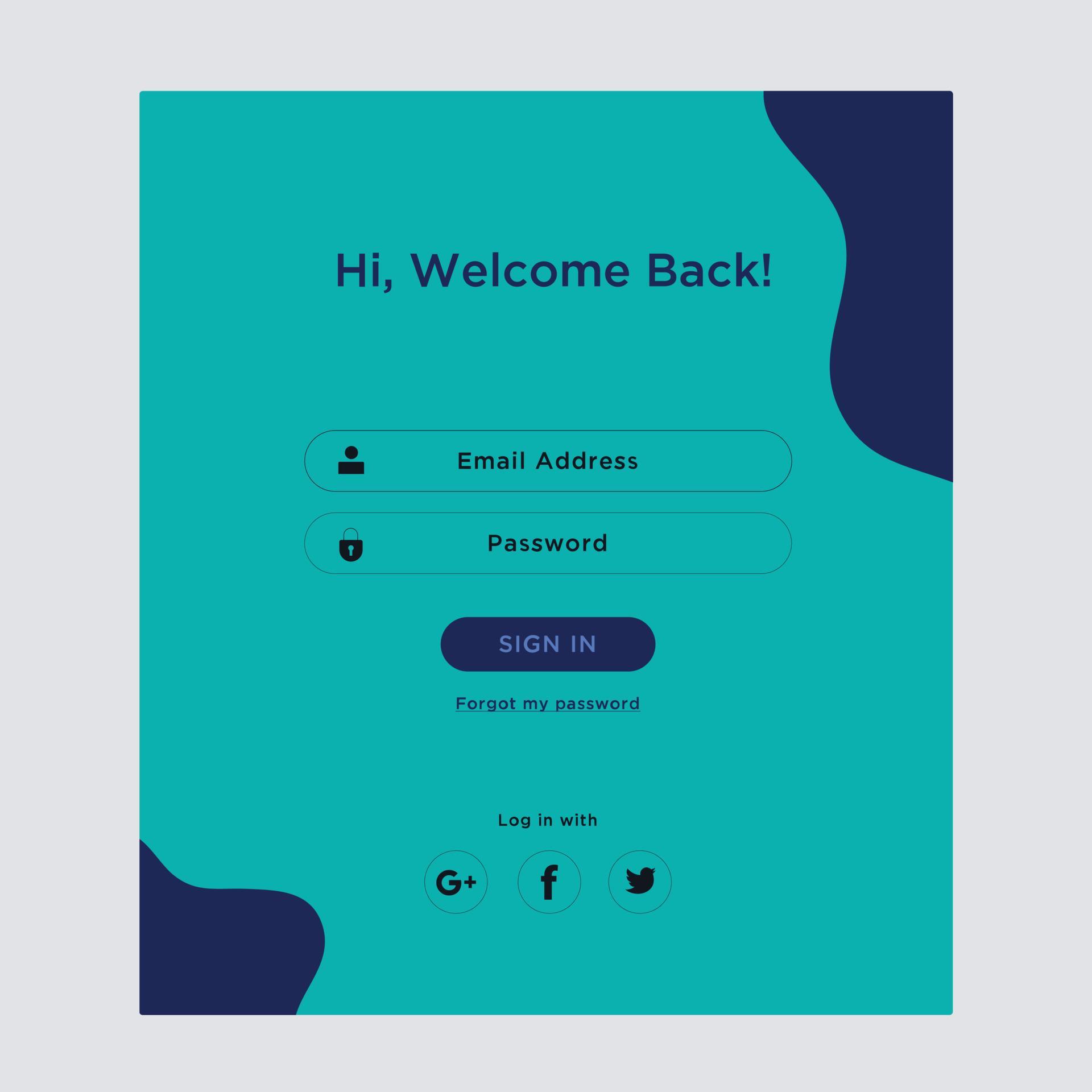 Sign In forms login forms page. Professional web design, full set of