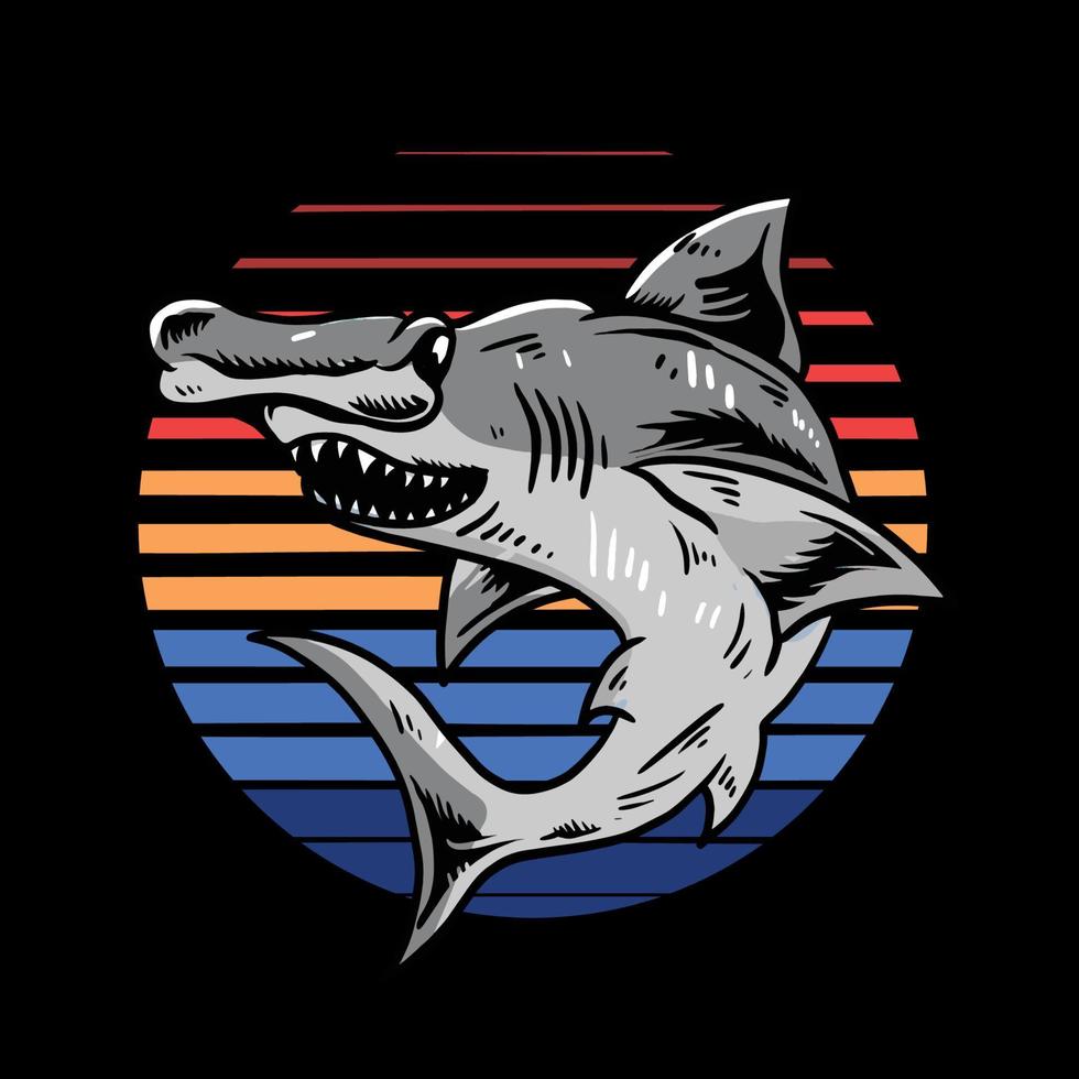 Hammershark vector illustration